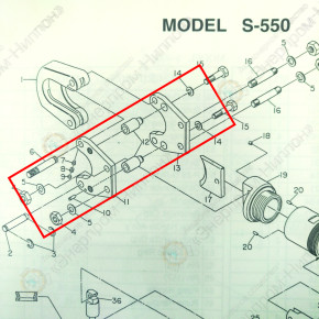 Нож подвижный для резака S-550 S-550G IZUMI 550-01